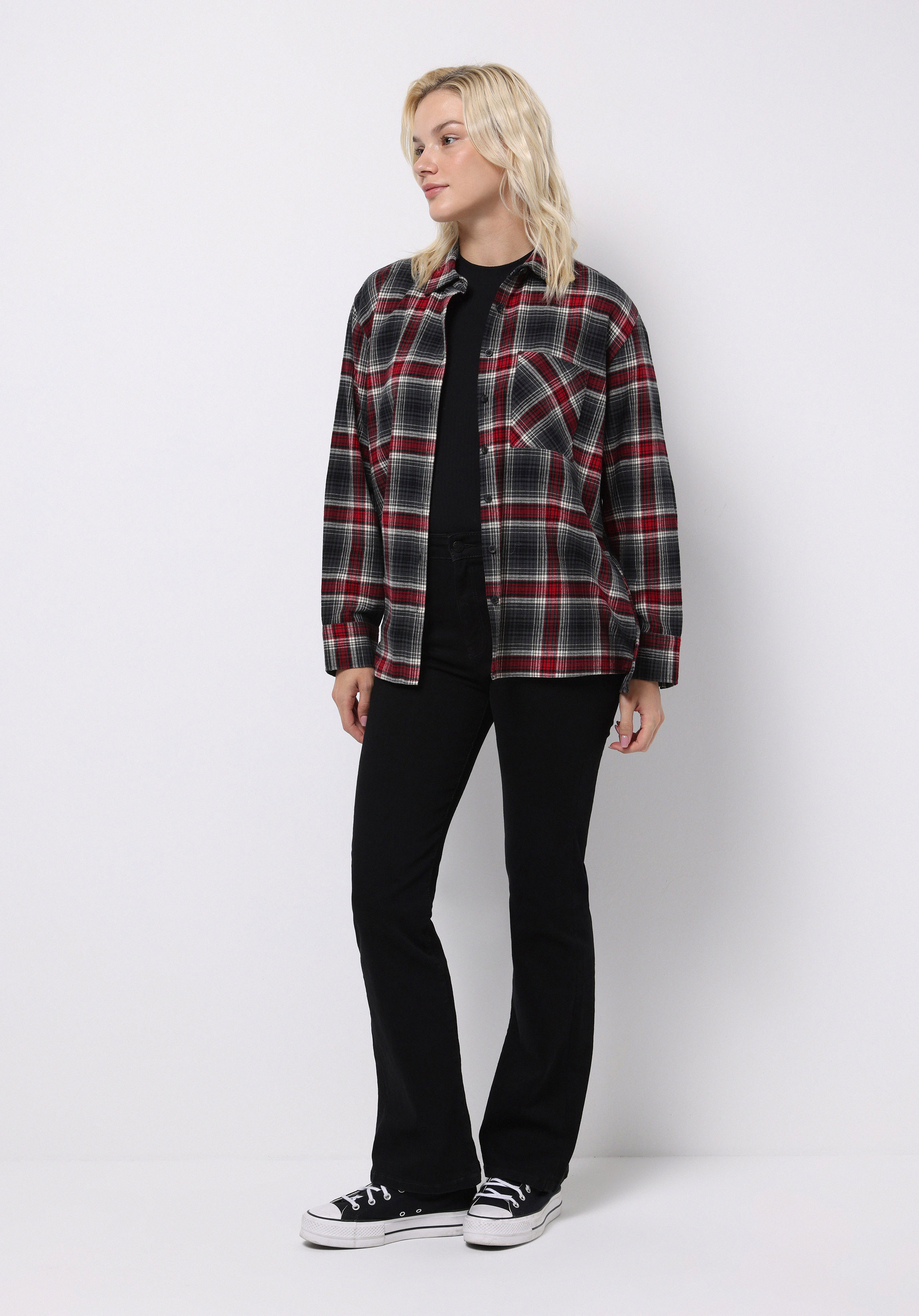 اعرض التفاصيل لـ بوردو للنساء قميص  كم طويل