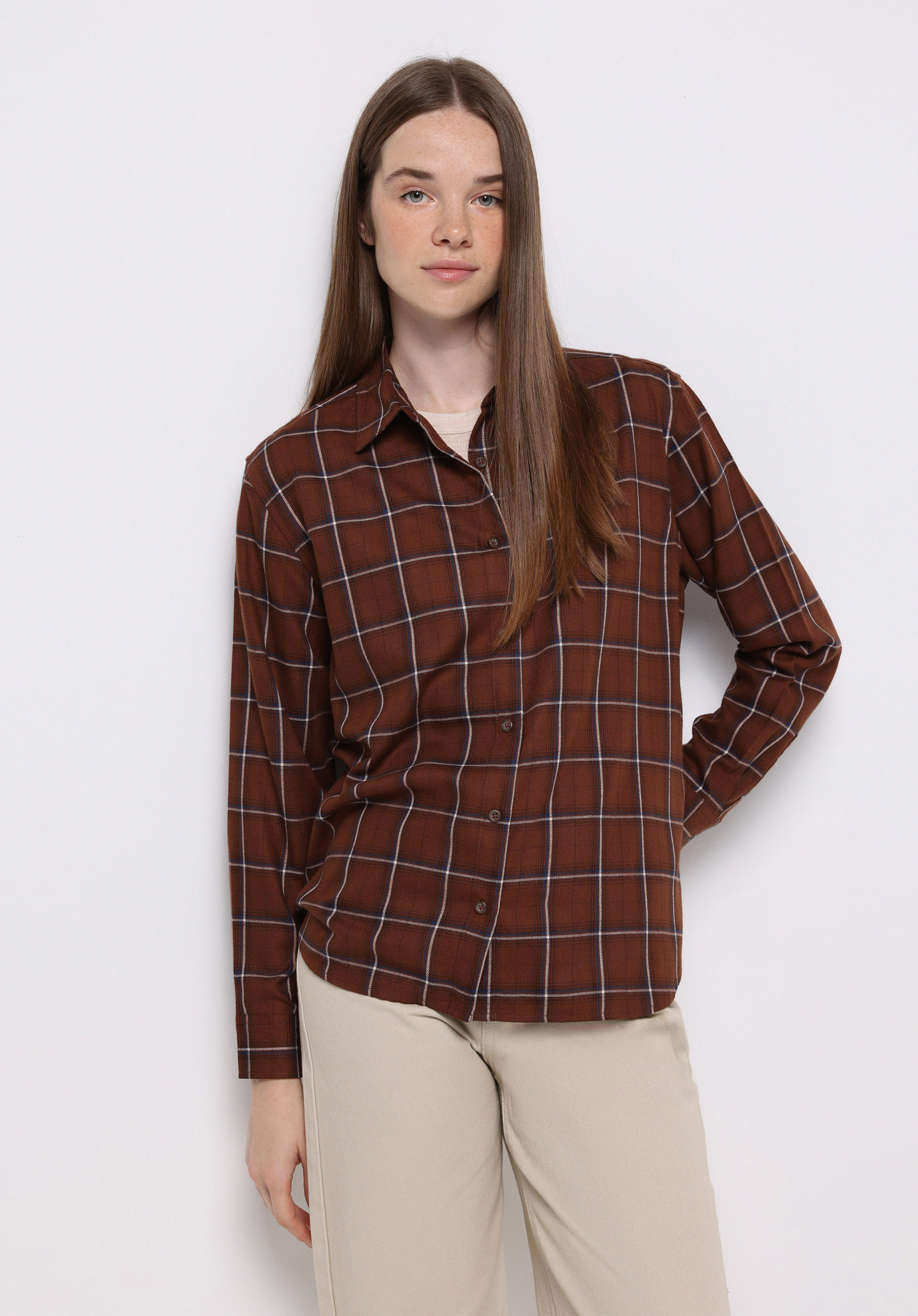 اعرض التفاصيل لـ بني للنساء قميص  كم طويل