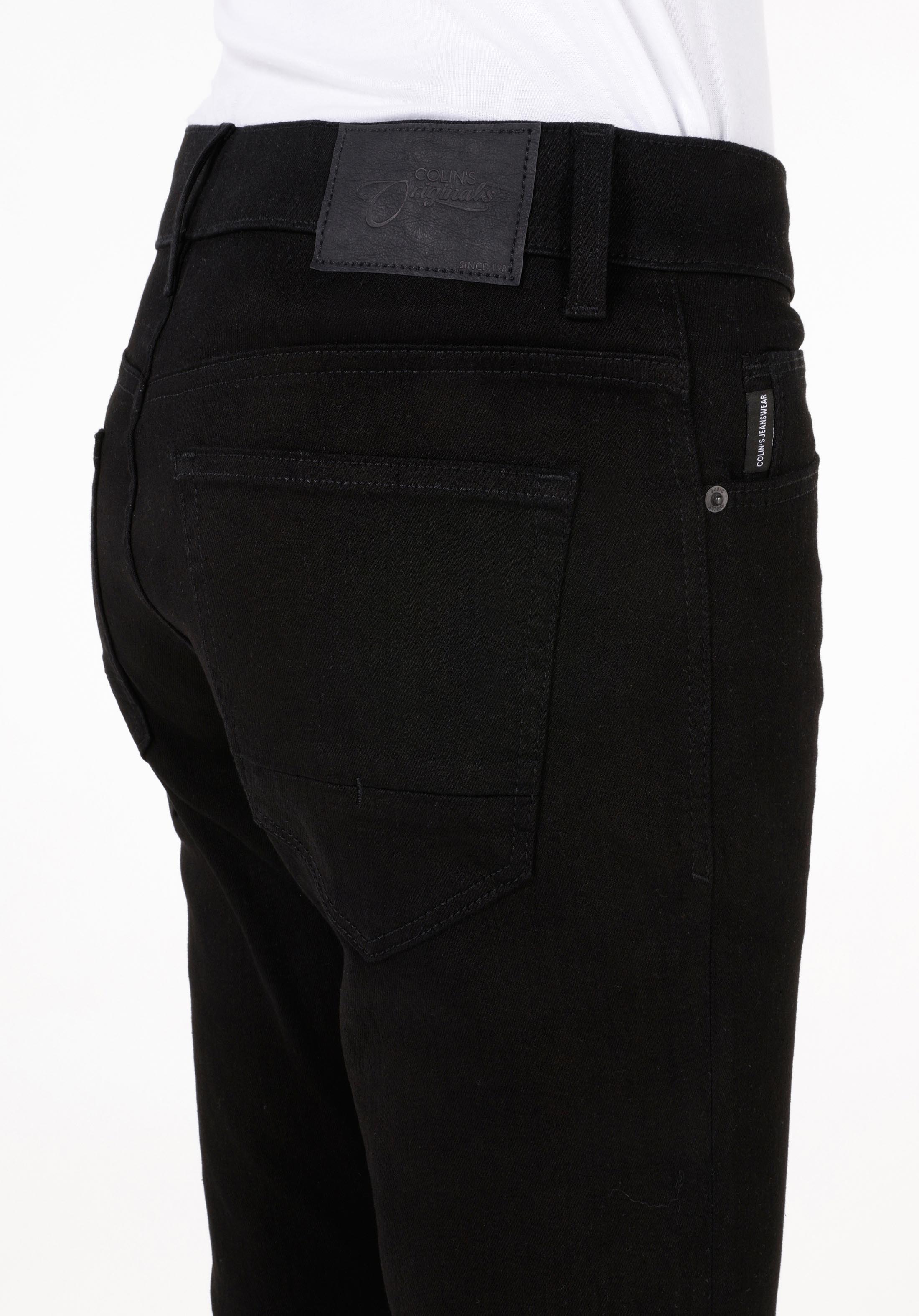 اعرض التفاصيل لـ سليم  خصر منخفض ساق ضيقة جينز أسود للرجال