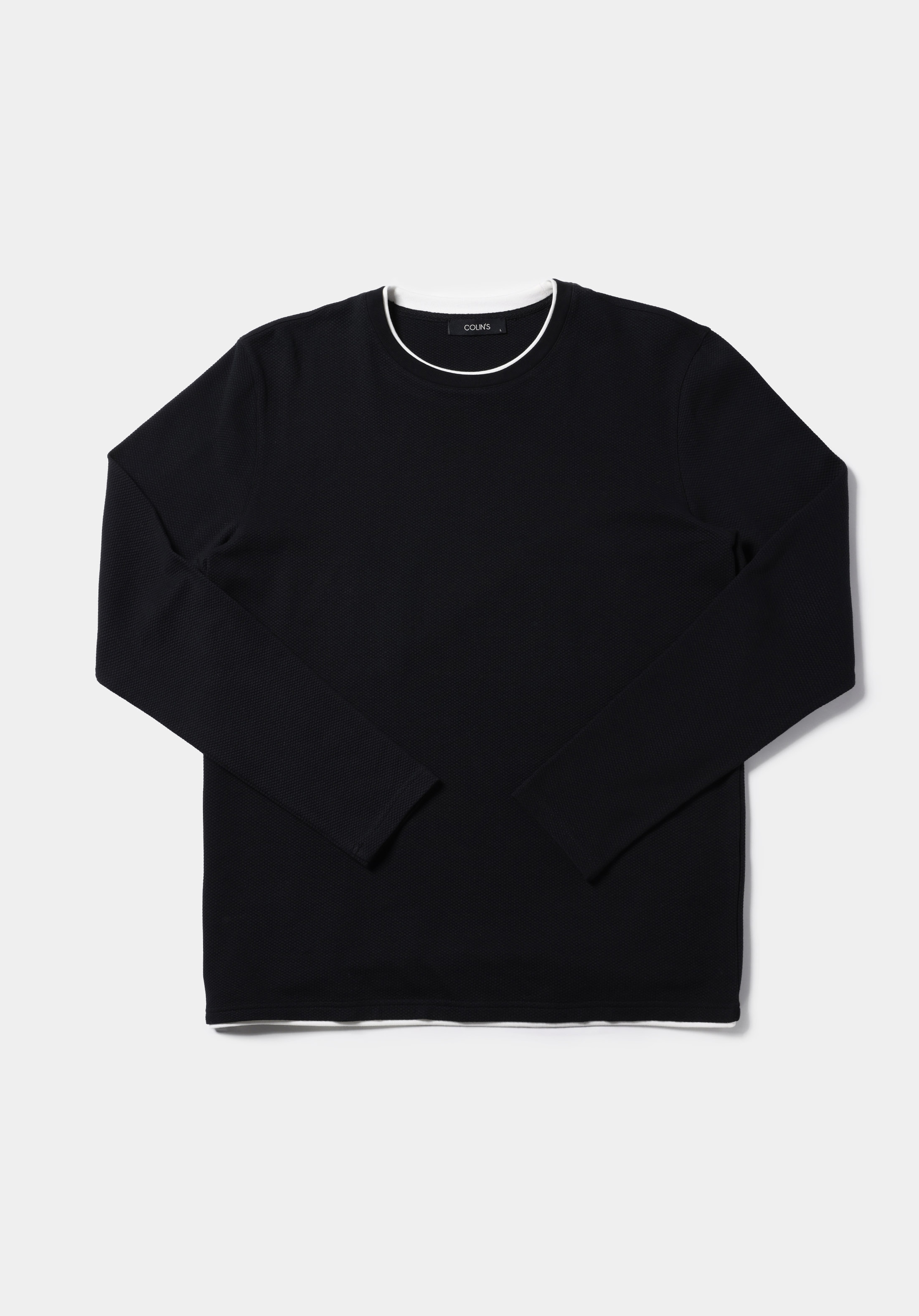 اعرض التفاصيل لـ أسود للرجال تي شيرت كم طويل