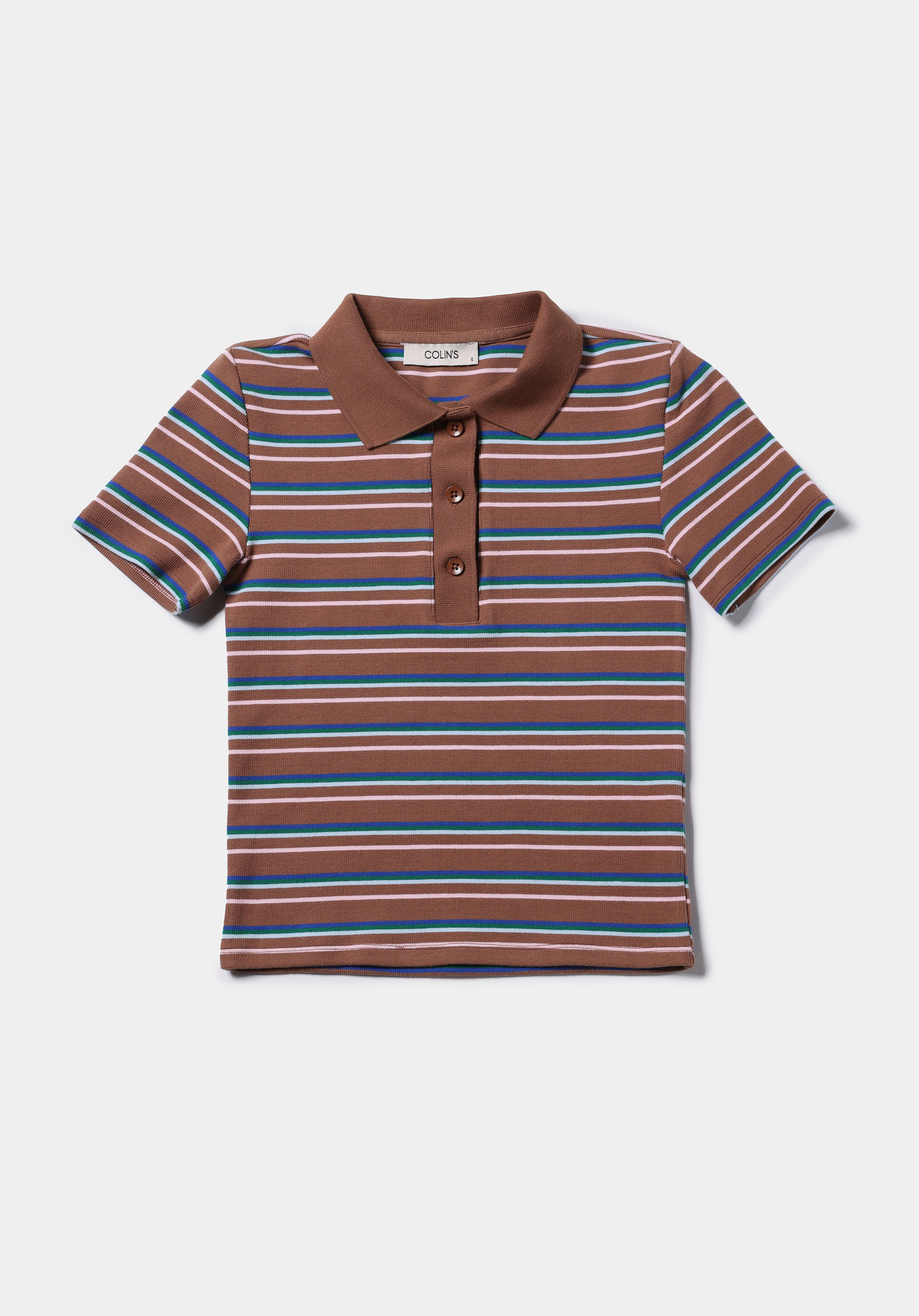 اعرض التفاصيل لـ بني للنساء قميص بولو  كم قصير