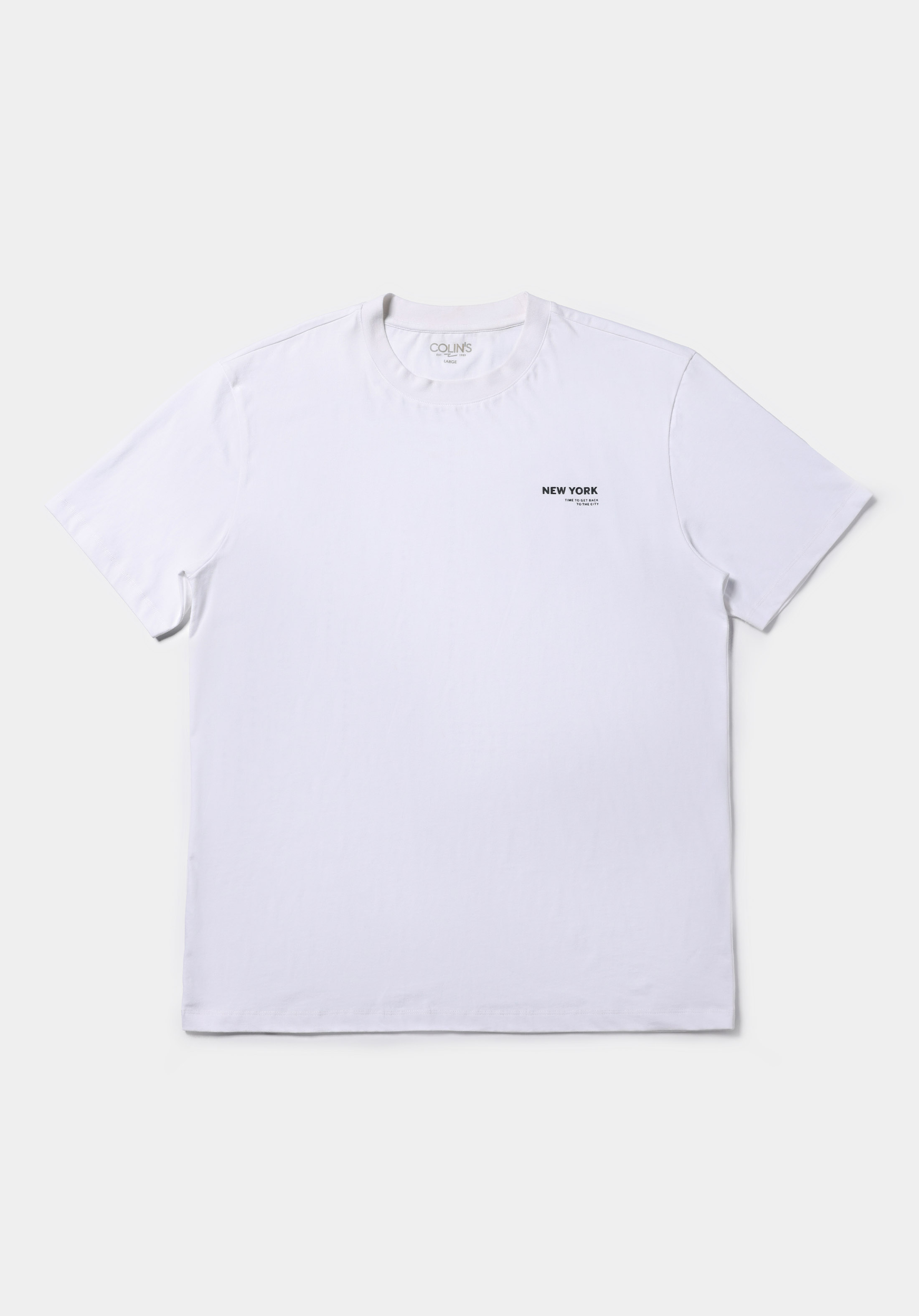 اعرض التفاصيل لـ أبيض للرجال تي شيرت بأكمام قصيرة