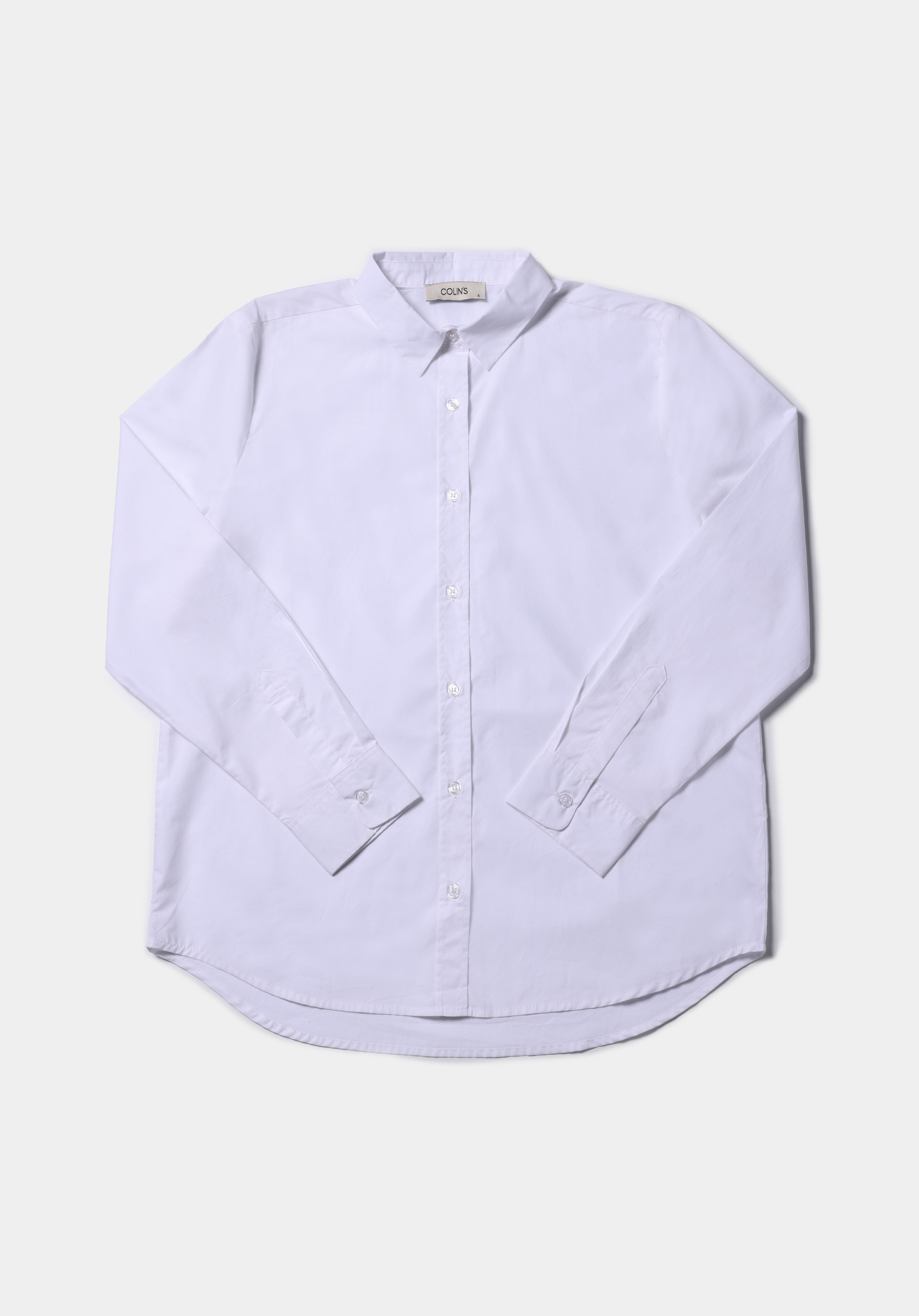 اعرض التفاصيل لـ أبيض للنساء قميص  كم طويل