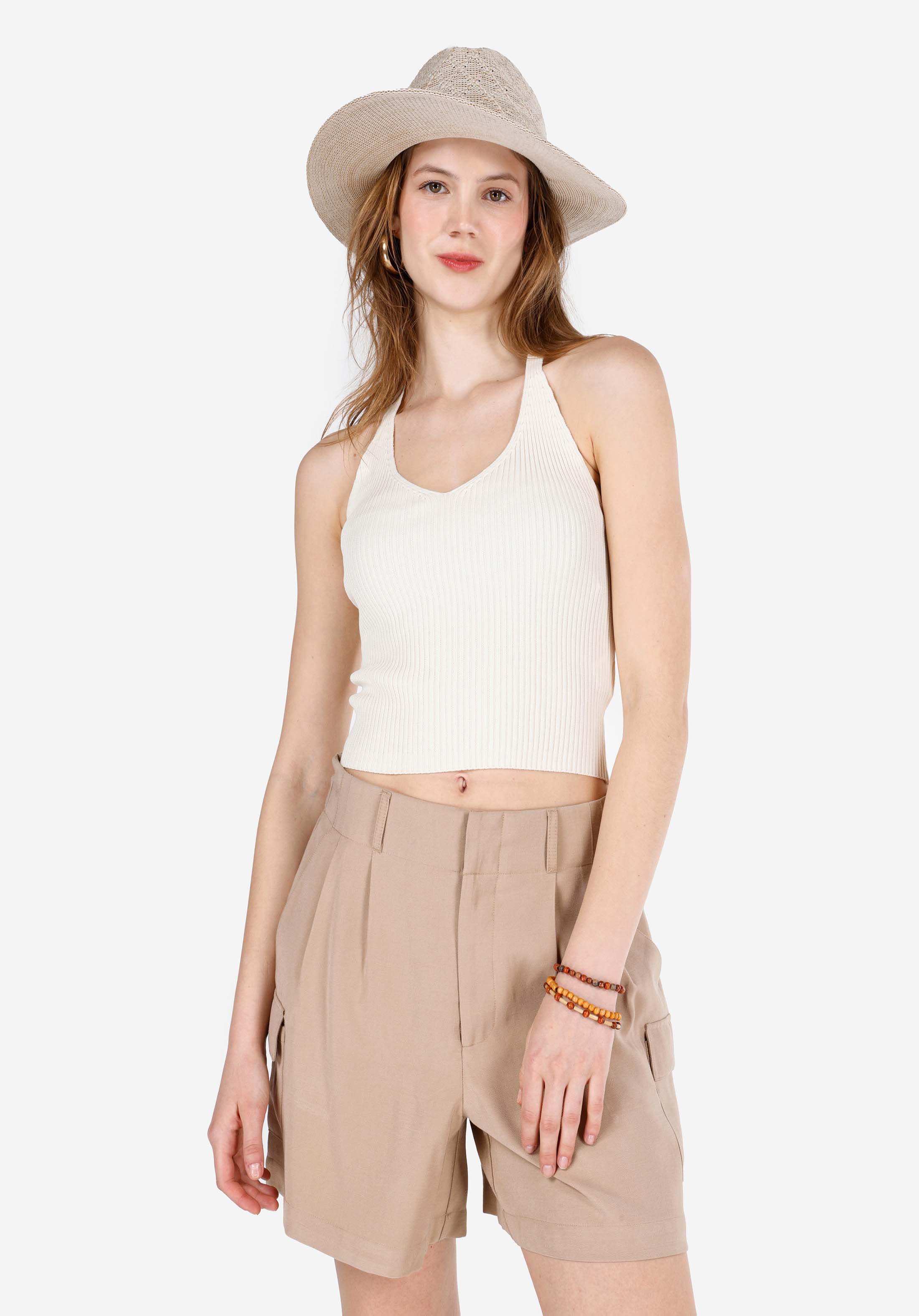 اعرض التفاصيل لـ Slim Fit سترة Ecru نسائية
