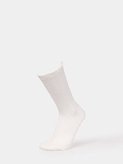 صورة من أبيض للنساء جوارب