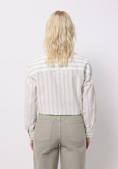 اعرض التفاصيل لـ أخضر للنساء قميص  كم طويل