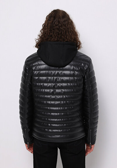 اعرض التفاصيل لـ أسود للرجال جاكيت جلد