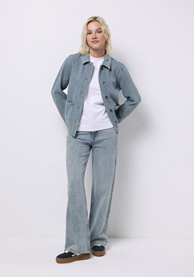 اعرض التفاصيل لـ أزرق للنساء جاكيت سترة