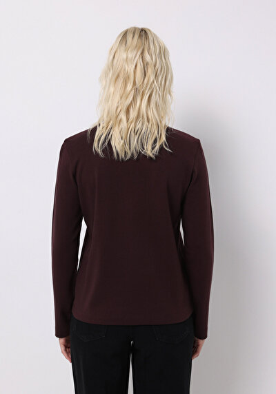 اعرض التفاصيل لـ أرجواني للنساء تي شيرت كم طويل