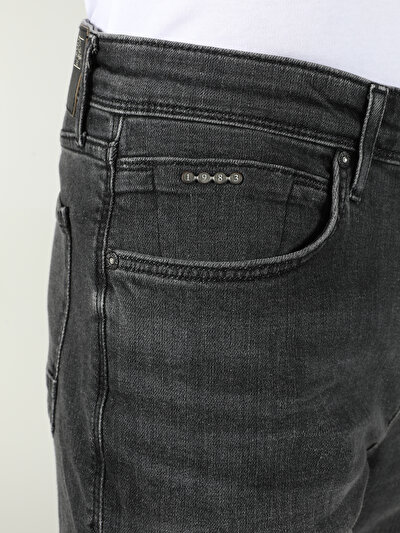 اعرض التفاصيل لـ سليم  خصر منخفض ضيق الساق جينز نيلي للرجال