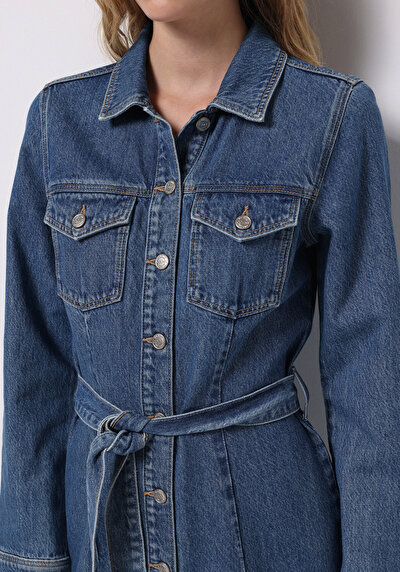 اعرض التفاصيل لـ أزرق للنساء فستان