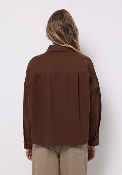 اعرض التفاصيل لـ بني للنساء قميص  كم طويل