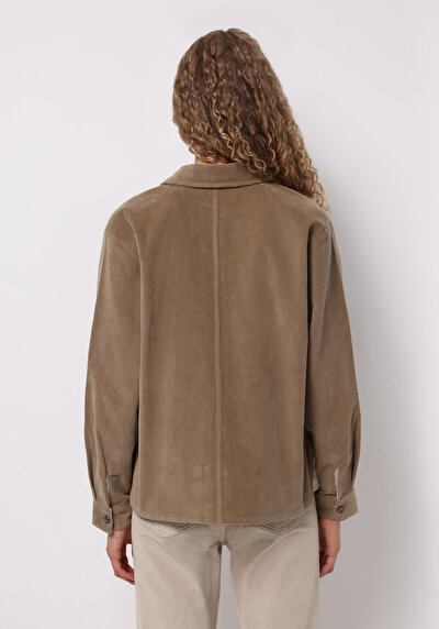 صورة من بيج للنساء قميص كم طويل