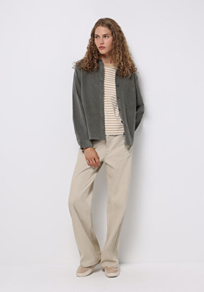 اعرض التفاصيل لـ أخضر للنساء قميص  كم طويل