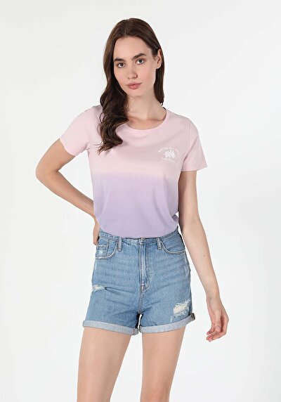 اعرض التفاصيل لـ وردي للنساء تي شيرت بأكمام قصيرة