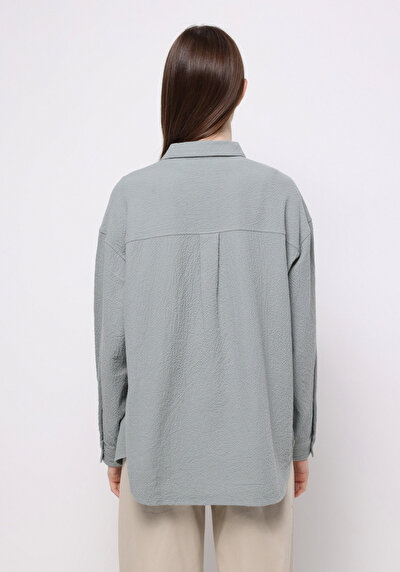 اعرض التفاصيل لـ أخضر للنساء قميص  كم طويل