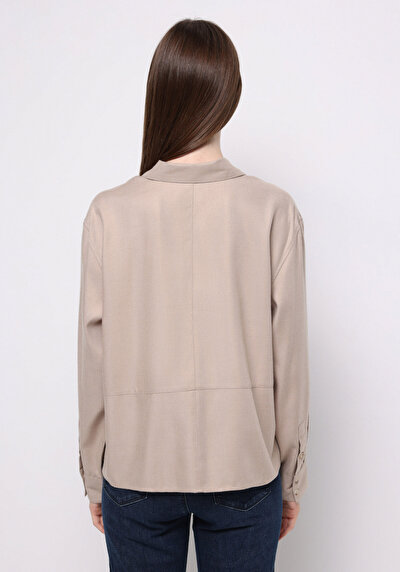 صورة من بيج للنساء قميص كم طويل