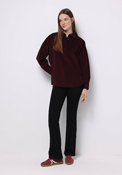 اعرض التفاصيل لـ بوردو للنساء قميص  كم طويل