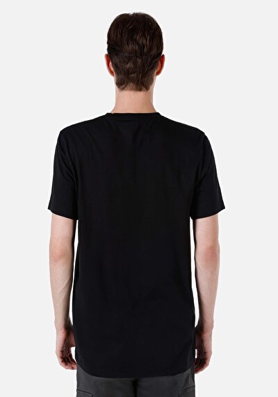 اعرض التفاصيل لـ عادي مقاس رقبة مستديرة مستقيم رجالي أسود كم قصير تي شيرت