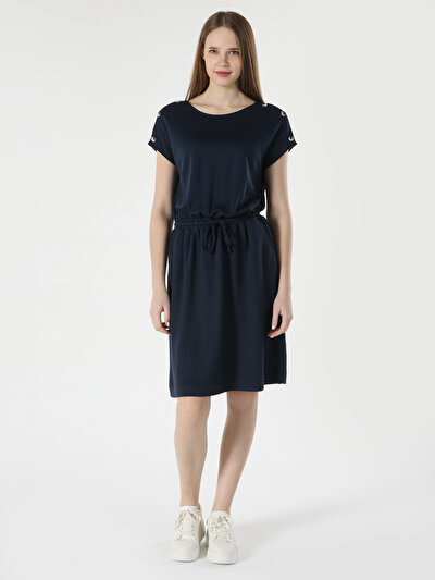 اعرض التفاصيل لـ أزرق بحري للنساء فستان