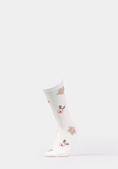 صورة من بيج فاتح للنساء جوارب