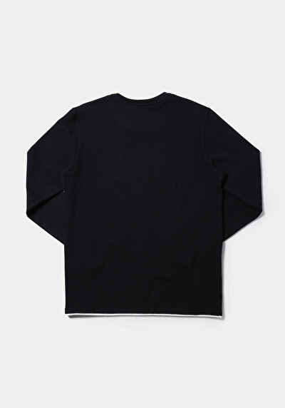 اعرض التفاصيل لـ أسود للرجال تي شيرت كم طويل