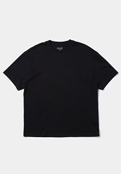 اعرض التفاصيل لـ أسود للرجال تي شيرت بأكمام قصيرة