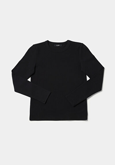 اعرض التفاصيل لـ أسود للنساء تي شيرت كم طويل