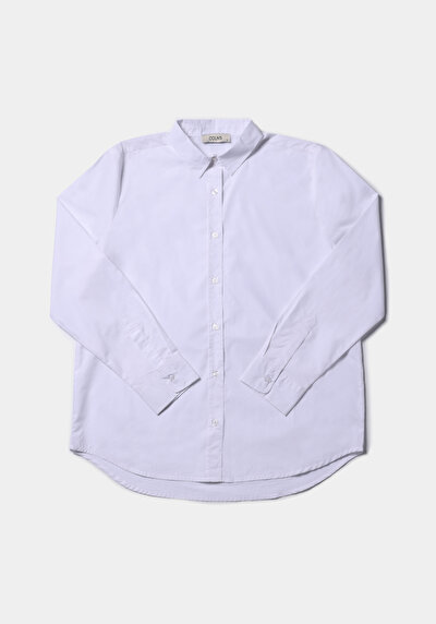 اعرض التفاصيل لـ أبيض للنساء قميص  كم طويل