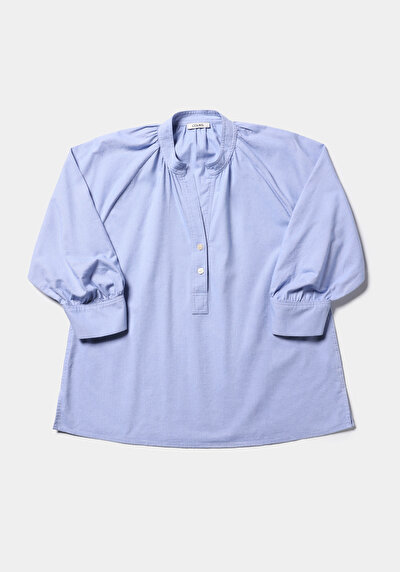 اعرض التفاصيل لـ أزرق للنساء بلوزة كم طويل