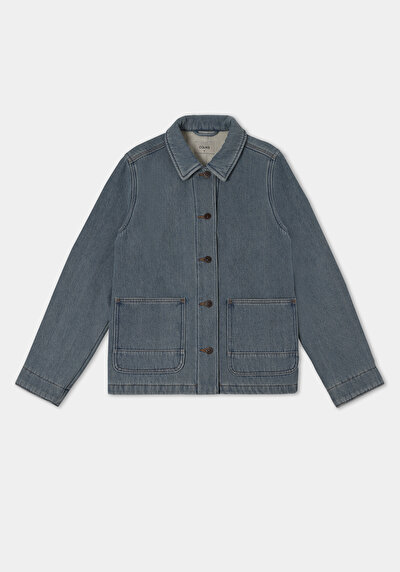 اعرض التفاصيل لـ أزرق للنساء جاكيت سترة