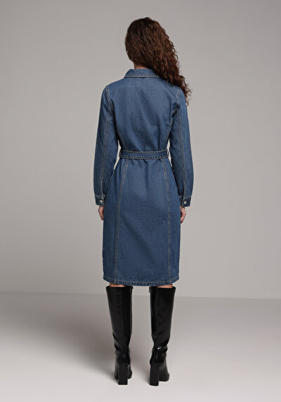 اعرض التفاصيل لـ أزرق للنساء فستان