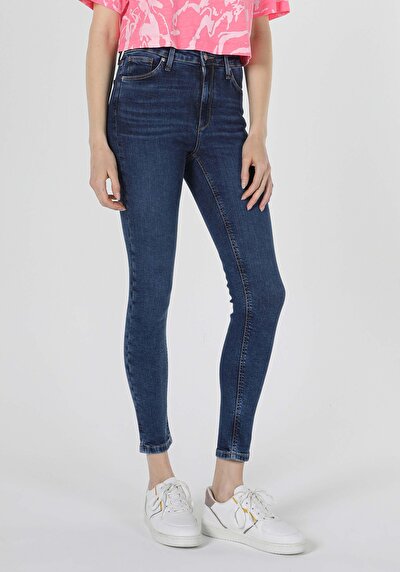 اعرض التفاصيل لـ سوبر سليم   الخصر ضيق الساق الجينز النسائي