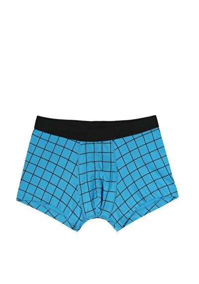 صورة من مودرن فيت مطبوع رجالي أزرق بوكسر