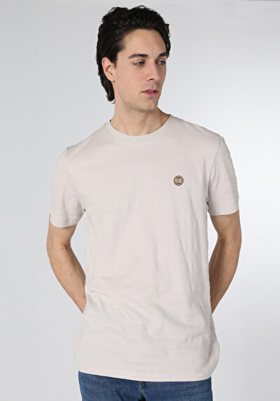 اعرض التفاصيل لـ   رقبة مستديرة مستقيم تي شيرت رجالي حجر كم قصير