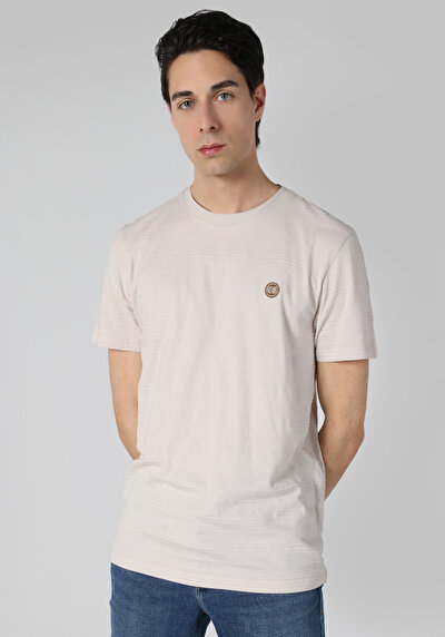 اعرض التفاصيل لـ   رقبة مستديرة مستقيم تي شيرت رجالي حجر كم قصير