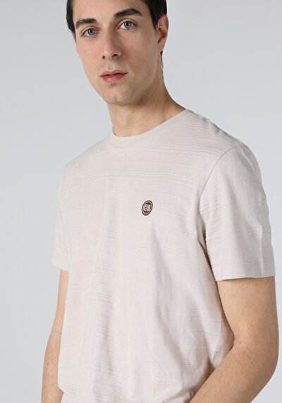 اعرض التفاصيل لـ   رقبة مستديرة مستقيم تي شيرت رجالي حجر كم قصير