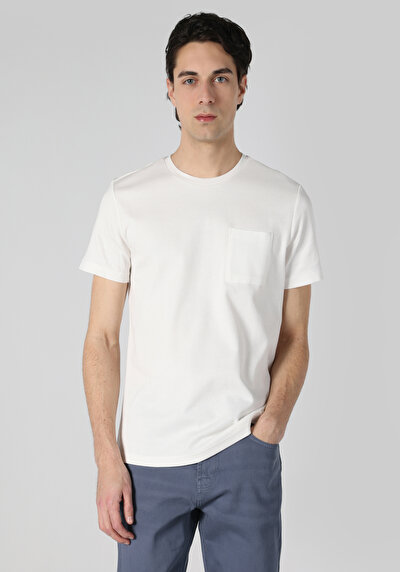 اعرض التفاصيل لـ   رقبة مستديرة جاكار رجالي أبيض كم قصير تي شيرت