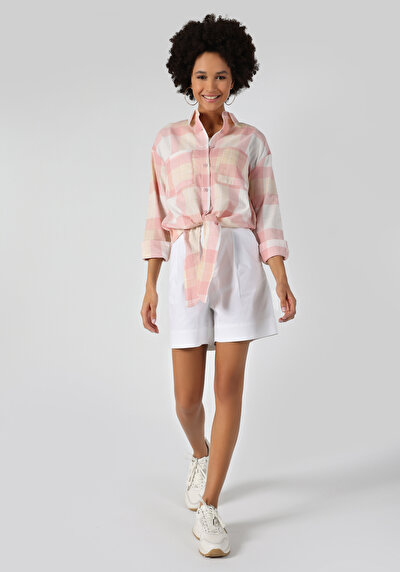 صورة من وردي للنساء قميص كم طويل