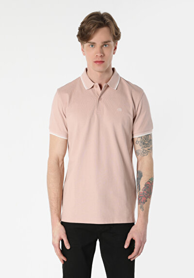 اعرض التفاصيل لـ وردي للرجال قميص بولو  كم قصير