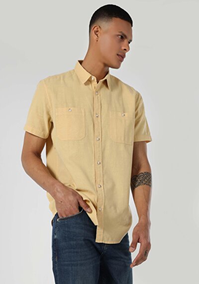 اعرض التفاصيل لـ   ياقة القاضي مستقيم رجالي ساري قصيرة الأكمام قميص