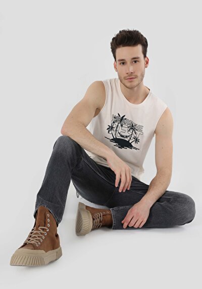 صورة من رجالي عادي فيت إكرو تانك بلوزة