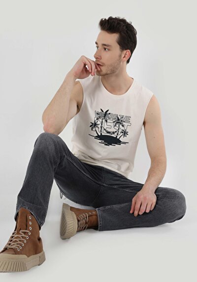 اعرض التفاصيل لـ رجالي عادي فيت إكرو تانك بلوزة