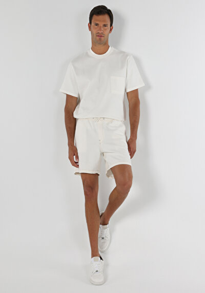 صورة من  خصر رايز مستقيم رجالي أزرق كحلي شورت جان