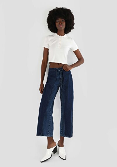 صورة من نحيف  ياقة بولو مستقيم نسائي أبيض كم قصير تي شيرت