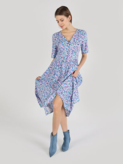 صورة من متعدد الألوان للنساء فستان