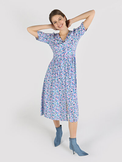 صورة من متعدد الألوان للنساء فستان