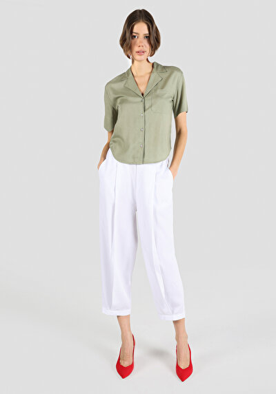 اعرض التفاصيل لـ أخضر للنساء قميص  كم قصير