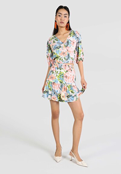 اعرض التفاصيل لـ تنورة صغيرة زر مسطح تنورة نسائية متعددة الألوان