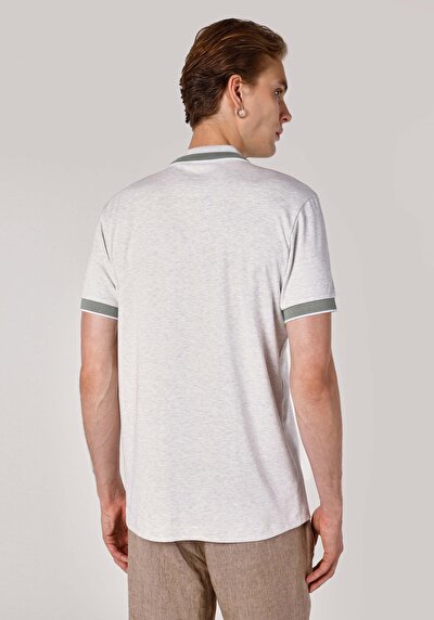 اعرض التفاصيل لـ   بولو الرقبة مستقيم رجالي أبيض كم قصير تي شيرت